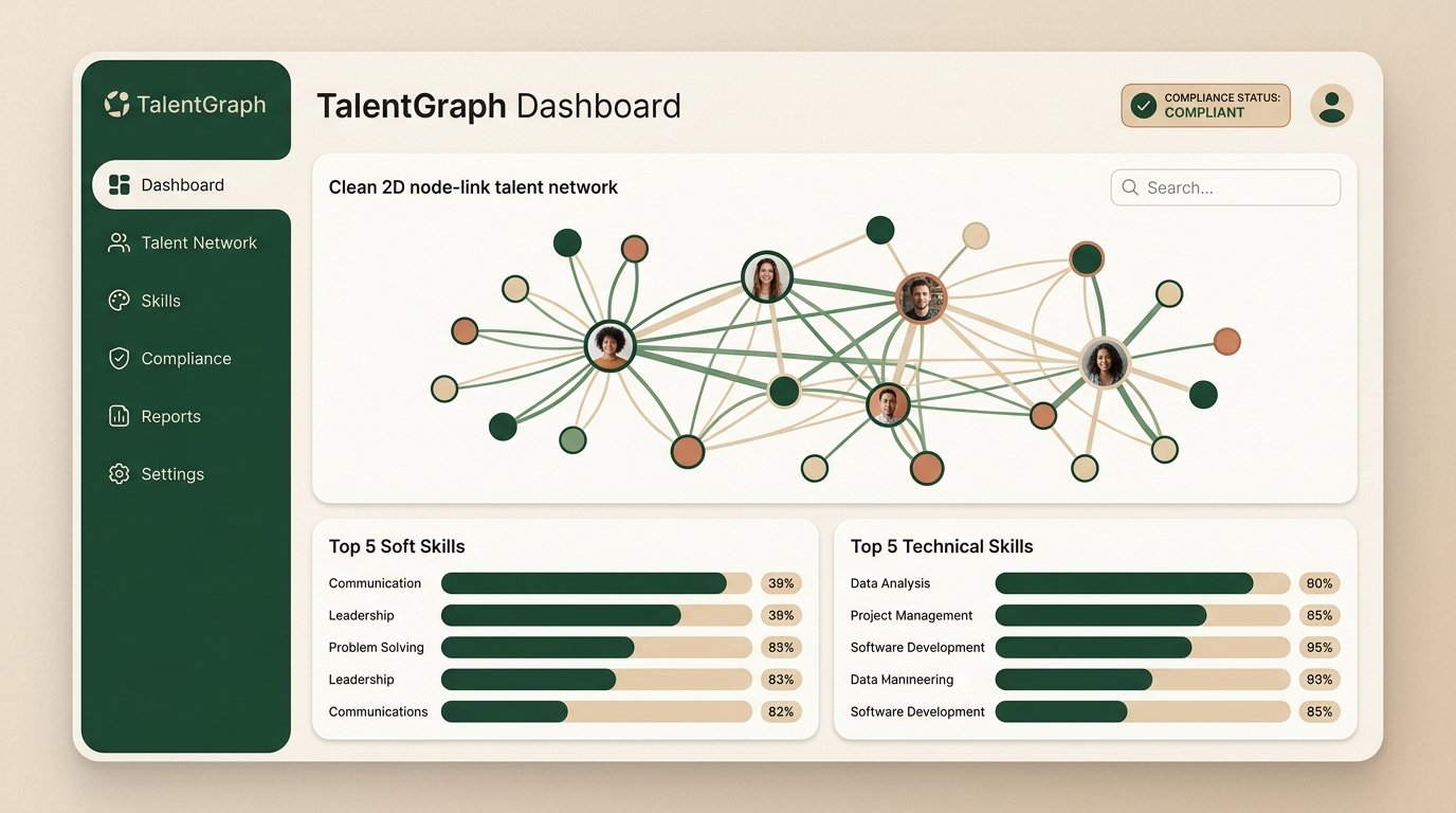 TalentGraph dashboard overview mockup